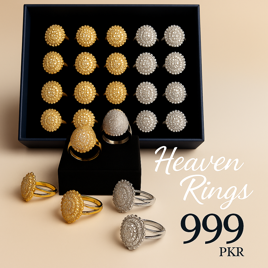 Goden And White Luxury ring| Heaven Rings premium Collection