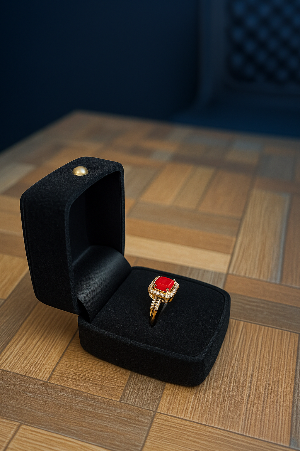 Luxury Red square shape Ring|Heaven Ring Collection |Adjustable