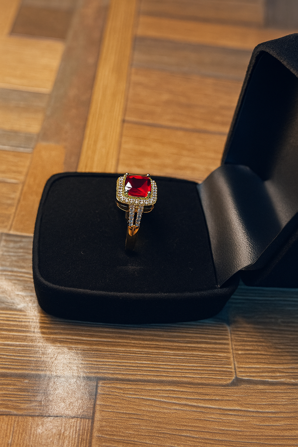 Luxury Red round shape Ring|Heaven Ring Collection |Adjustable